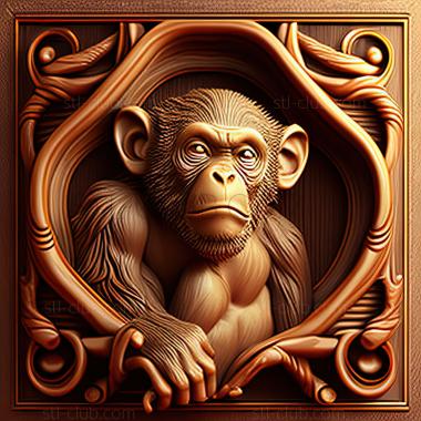 3D model st Briches monkey famous animal (STL)